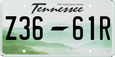TN license plate Z3661R