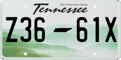 TN license plate Z3661X