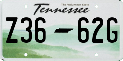 TN license plate Z3662G