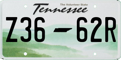 TN license plate Z3662R