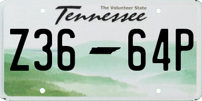 TN license plate Z3664P