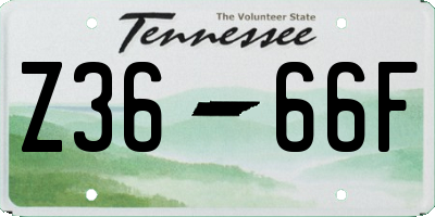 TN license plate Z3666F