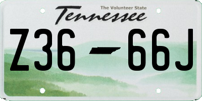 TN license plate Z3666J