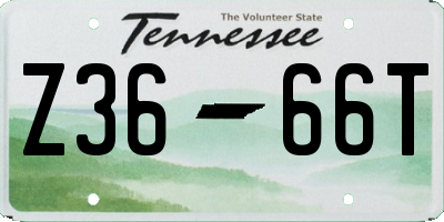 TN license plate Z3666T
