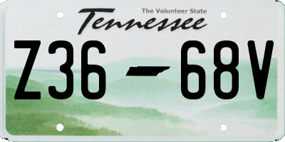 TN license plate Z3668V
