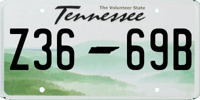 TN license plate Z3669B