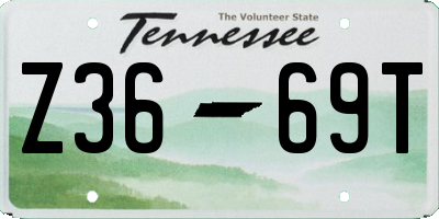TN license plate Z3669T
