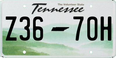 TN license plate Z3670H