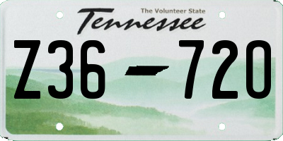 TN license plate Z3672O