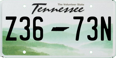 TN license plate Z3673N