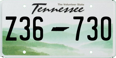 TN license plate Z3673O