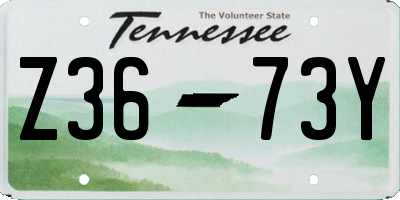 TN license plate Z3673Y
