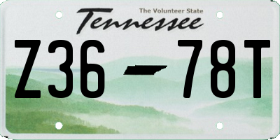 TN license plate Z3678T