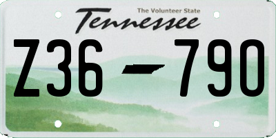 TN license plate Z3679O