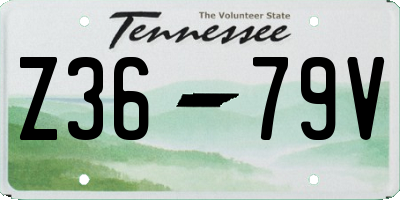 TN license plate Z3679V
