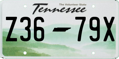 TN license plate Z3679X