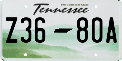TN license plate Z3680A