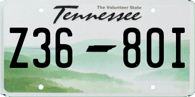 TN license plate Z3680I