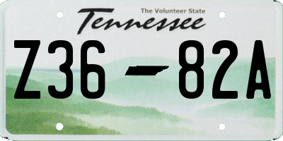TN license plate Z3682A