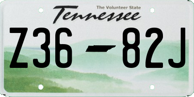 TN license plate Z3682J