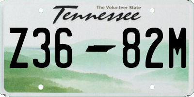 TN license plate Z3682M