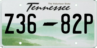 TN license plate Z3682P