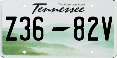 TN license plate Z3682V
