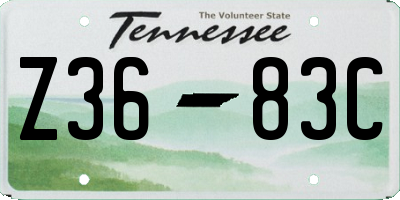 TN license plate Z3683C