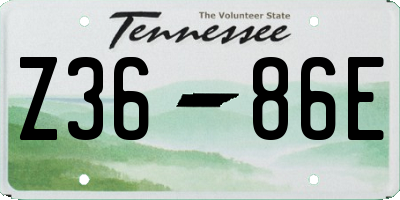 TN license plate Z3686E