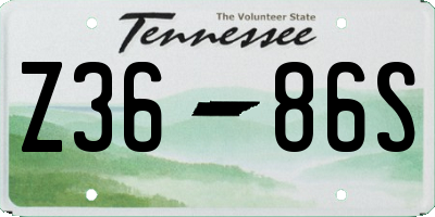 TN license plate Z3686S