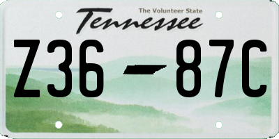TN license plate Z3687C