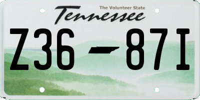 TN license plate Z3687I