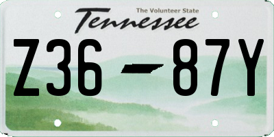 TN license plate Z3687Y