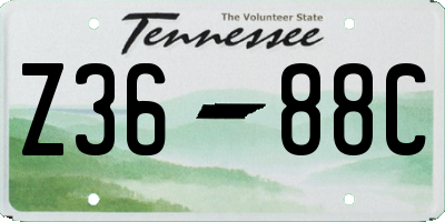 TN license plate Z3688C