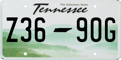 TN license plate Z3690G