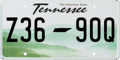 TN license plate Z3690Q