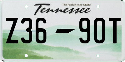 TN license plate Z3690T