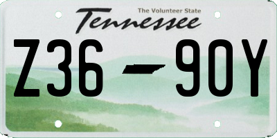 TN license plate Z3690Y
