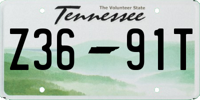 TN license plate Z3691T