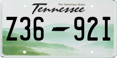 TN license plate Z3692I