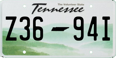 TN license plate Z3694I