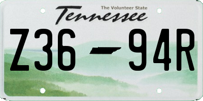 TN license plate Z3694R
