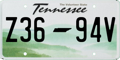 TN license plate Z3694V