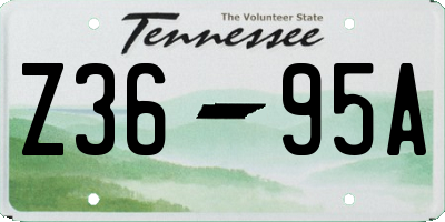 TN license plate Z3695A