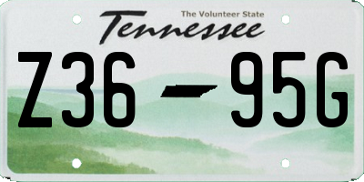 TN license plate Z3695G