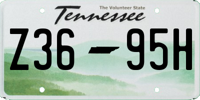 TN license plate Z3695H