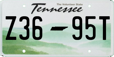 TN license plate Z3695T