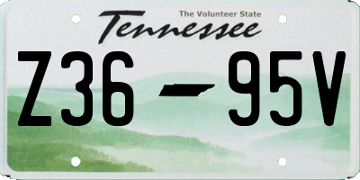 TN license plate Z3695V