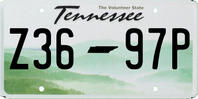 TN license plate Z3697P