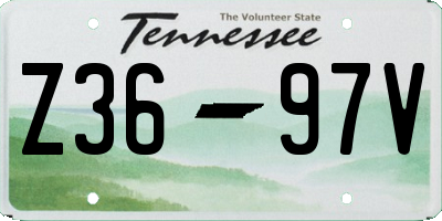 TN license plate Z3697V